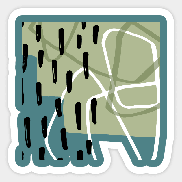 Abstract Lines And Soft Colors Sticker by waltzart